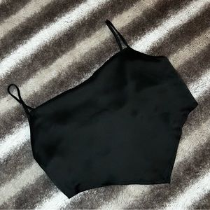 Satin cropped top 🖤